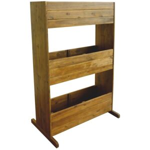 3-Tier Garden Raised Bed Solid Acacia Wood Vidaxl Brown