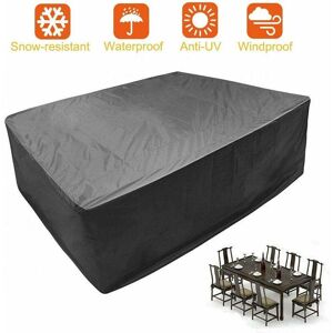Langray - Waterproof Protective Cover for Outdoor Furniture, Outdoor Furniture Cover 242 162 100cm Tarp Compatible with Large Oval or Rectangular