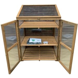 Selections - Wooden Framed Polycarbonate Growhouse with Waterproof Cover and 25m Repair Tape