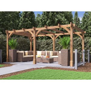 Dunster House Ltd. - Wooden Pergola Garden Plant Frame Furniture Kit - Leviathan 5m x 3m