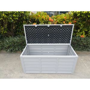 Groundlevel - xl Easymove Weatherproof Garden Storage Box with Wheels - Grey - Grey