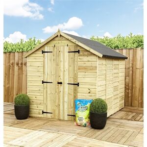 Marlborough - 10 x 5 windowless Garden Shed Pressure Treated t&g Double Door Apex Wooden Shed (10' x 5') / (10ft x 5ft) (10x5)