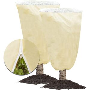 Linghhang - 2 Pack Frost Protection Covers, 32' x 39.5' for Winter Cold Weather Shrub Covers with Drawstring, Reusable Frost Protection Fabric for
