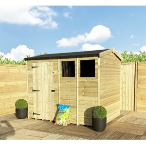 Marlborough - 6 x 4 Reverse Pressure Treated Tongue And Groove Single Door Apex Shed (high Eaves 74) + 1 Window