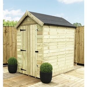 Marlborough - 6 x 4 Premier Windowless Pressure Treated Tongue And Groove Apex Shed With Higher Eaves And Ridge Height And Single Door