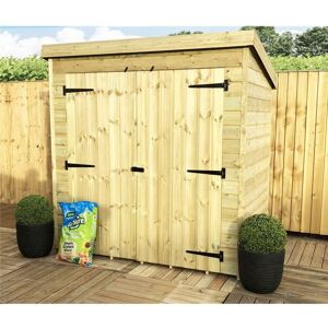 Marlborough - 6 x 5 windowless Garden Shed Pressure Treated t&g pent Wooden Garden Shed + Double Doors (6' x 5' / 6ft x 5ft) (6x5)