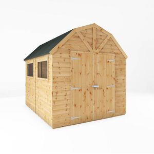 Waltons - 10 x 8 Feet Premium Shiplap Dutch Barn Shed - Timber - L297 x W253.9 x H262.6 cm - Brown