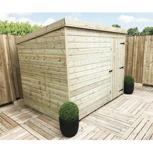 Marlborough - 8 x 5 Windowless Pressure Treated Tongue And Groove Pent Shed With Single Door