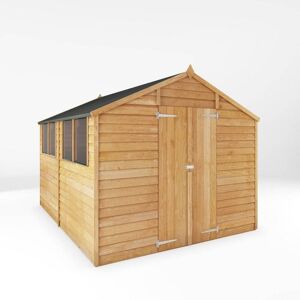 Waltons - 10 x 8 Feet Overlap Apex Shed - Timber - L296.6 x W248.4 x H211.8 cm - Brown