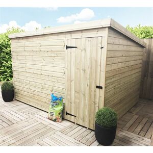 Marlborough - 9 x 5 Windowless Pressure Treated Tongue And Groove Pent Shed With Single Door