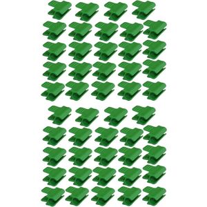 48 Pcs Garden Hose Clips, Garden Shed Film Accessories, 16mm Outer Diameter, Plant Stakes, Greenhouse Plastic Clips, Green - Alwaysh