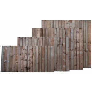 Arbor Garden Solutions - Closeboard / Feather Edge Fence Panel 5ft (width 6ft (1828mm) x height 151cm) with capping Brown