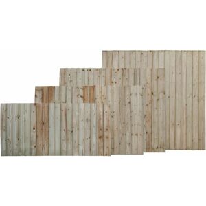 Arbor Garden Solutions - Closeboard / Feather Edge Fence Panel 5ft (width 6ft (1828mm) x height 151cm) with capping Light Green (Natural)