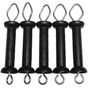 Securefix Direct - Electric Fence Gate Handle Insulators X5 (Heavy Duty Fencing Spring Hook Diamond Pin Lock)
