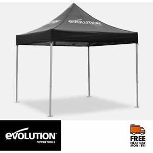 Evolution Power Tools - Evolution 3x3m Heavy-Duty All-Weather Gazebo Pop-up Workspace Frame & Awning