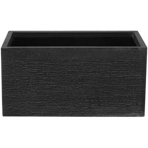 Beliani - Modern Outdoor Garden Flower Pot Planter Fiber Clay 60 x 29 x 30 cm Black Myra