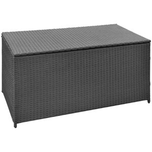 Bonnevie - Garden Storage Box,Garden shed,Tool shed Black 120x50x60 cm Poly Rattan CFW35265