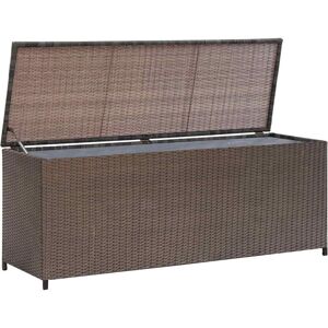 Bonnevie - Garden Storage Box,Garden shed,Tool shed Brown 120x50x60 cm Poly Rattan CFW49540