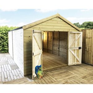 Marlborough - install included 17 x 12 windowless t&g Apex Wooden Workshop / Garden Shed (17' x 12' / 17ft x 12ft) (17x12)