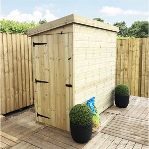 Marlborough - installed 3 x 8 windowless Garden Shed Pressure Treated t&g Wooden pent Garden Shed (3' x 8' / 3ft x 8ft) (3x8)
