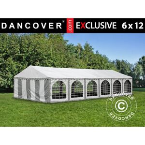 DANCOVER Marquee Party tent Pavilion Exclusive 6x12 m pvc, Grey/White