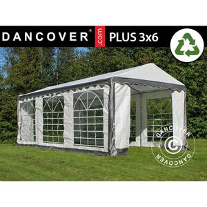 Dancover - Marquee Party tent Pavilion plus 3x6 m pe 700, Grey/White