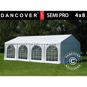 DANCOVER Marquee Party tent Pavilion semi pro Plus 4x8 m pvc, White