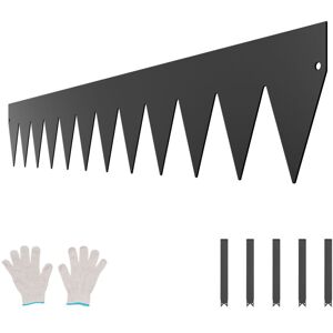 Mophorn - Steel Landscape Edging, 3 Pieces 40 x 6 in Rust-Resistant Metal Garden Border, Flexible Lawn Edging, Durable Yard Divider, Simple