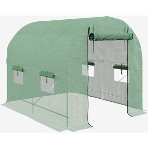 Outsunny - 3.5 x 2m Walk-In Polytunnel Greenhouse, with Steel Frame 2.5 x 2m
