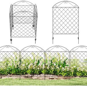 Outsunny - 4PCs Decorative Garden Fencing 43in x 11.5ft Metal Border Edging