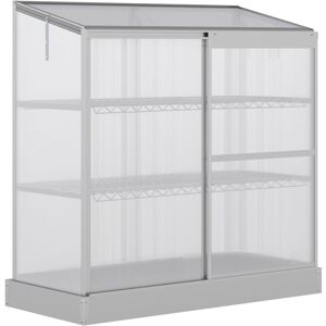 Outsunny - 4x2ft 3-Tier Greenhouse Outdoor Plant Grow Aluminium Frame w/ Roof Door