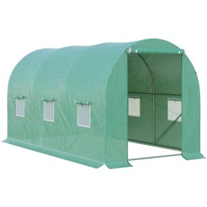 Outsunny - Greenhouse Polytunnel Walk-in Flower Plant Steel Outdoor 4 x 2 m