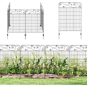 Outsunny - Decorative Garden Fencing 4PCs 43in x 11.5ft Metal Border Edging
