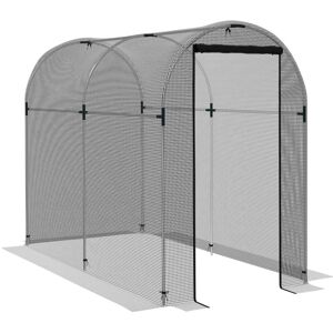 Outsunny - Fruit Cage, Plant Protection Tent, Black 1.2 x 2.4 x 1.9m