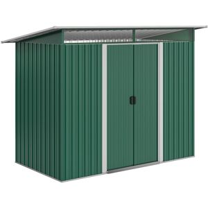 Outsunny Garden Shed Outdoor Storage Tool Organizer w/ Double Sliding Door 9 x 4ft