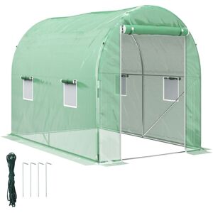 Outsunny - Greenhouse Polytunnel Walk-in Grow Plant Steel 3 x 2 m Outdoor