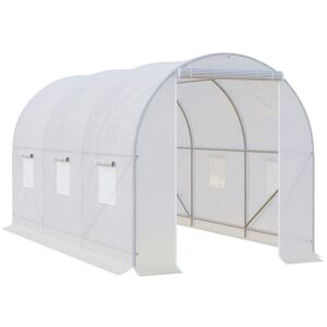 Outsunny - Greenhouse Solid Frame Walk-in Garden Grow Large Insect Poly Tunnel 3.5m