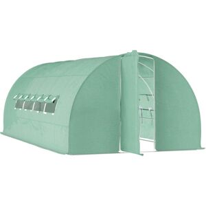 Outsunny - Reinforced Walk-in Polytunnel Garden Greenhouse Steel Frame 6 x 3M
