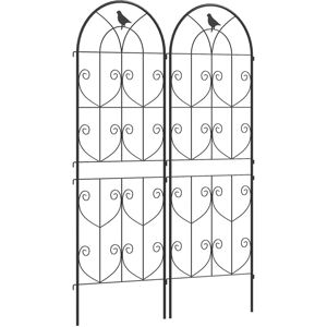 Outsunny - Set of 2 Metal Garden Trellis, Outdoor Trellis Panels, 150 x 50cm