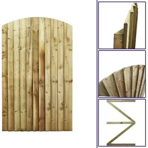 Premier Garden Supplies - Premier 6ft Feather Edge 105cm Wide Semi-Braced Arch Top Gate
