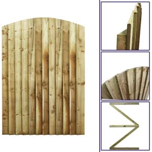 PREMIER GARDEN SUPPLIES Premier 6ft Feather Edge 120cm Wide Semi-Braced Arch Top Gate
