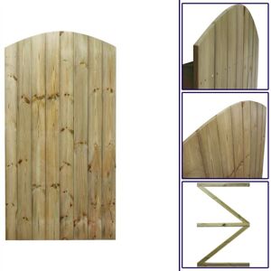 Premier Garden Supplies - Premier 6ft Tongue & Groove 90cm Wide Semi-Braced Arch Top Gate