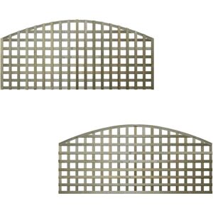 Premier Garden Supplies - Premier 6ft x 2ft Arch Top Privacy Square Garden Trellis Panels