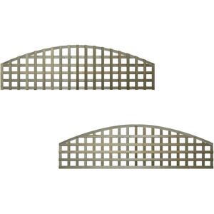 Premier Garden Supplies - Premier 6ft x 1ft Arch Top Privacy Square Garden Trellis Panels