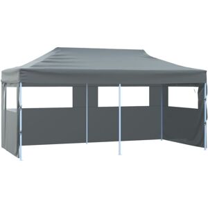 Vidaxl - Professional Folding Party Tent with 4 Sidewalls 3x6 m Steel Anthracite