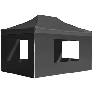 Vidaxl - Professional Folding Party Tent with Walls Aluminium 4.5x3 m Anthracite