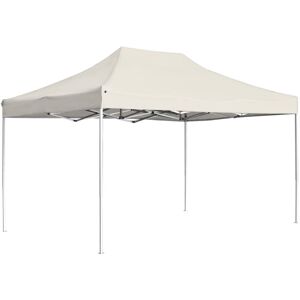 Bonnevie - Professional Folding Party Tent,Family Tent,Camping tent Aluminium 4.5x3 m Cream VSVS885620