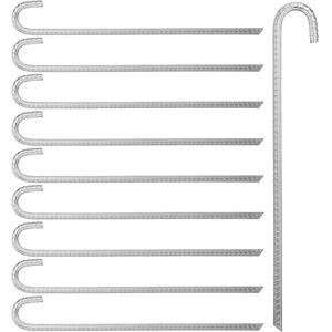 Relaxdays - Tent Pegs, Set of 20, Extra Long, Sturdy, xl Ground Anchors for Pavilions, Camping, Steel, 45 cm, Silver