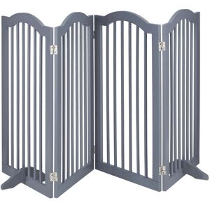 Relaxdays - Safety Gate, xl Free-Standing Barrier, Protectiion Fence with Feet, for Children & Pets, hw: 92 x 205 cm, Grey