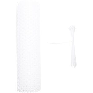 Tlily - Reusable Plastic Chicken Wire Fence Mesh Hexagonal diy Project for Home Garden Courtyard(White)